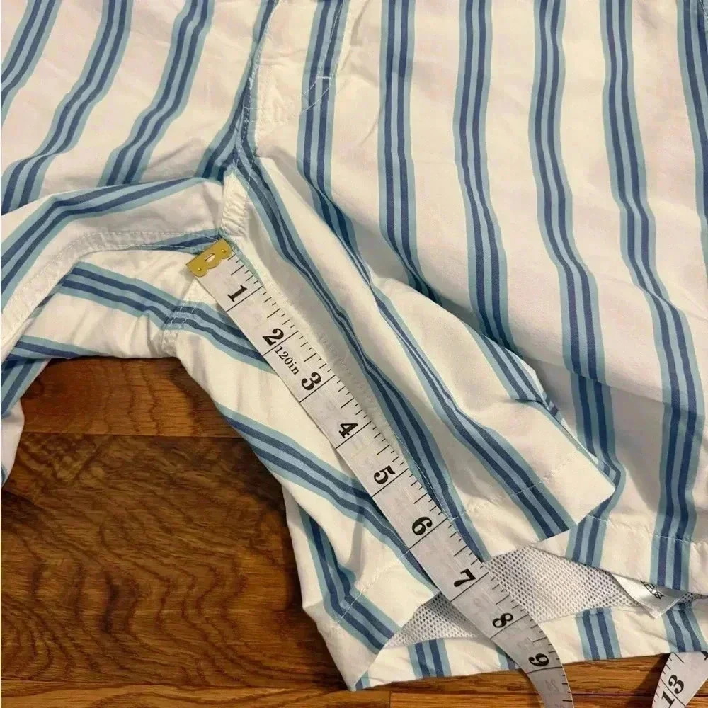 J.Crew JCrew Mens white blue stripe 7